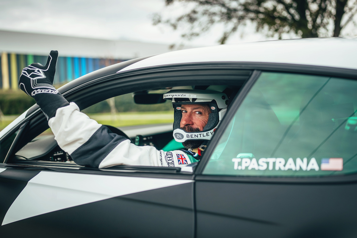 Travis Pastrana with the Bentley Supersports