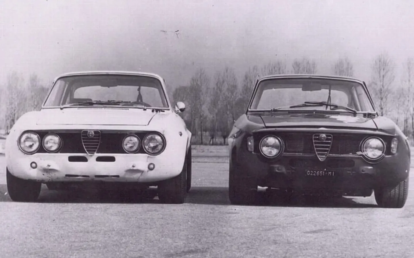 Alfa Romeo GTAM on left and GTA on right
