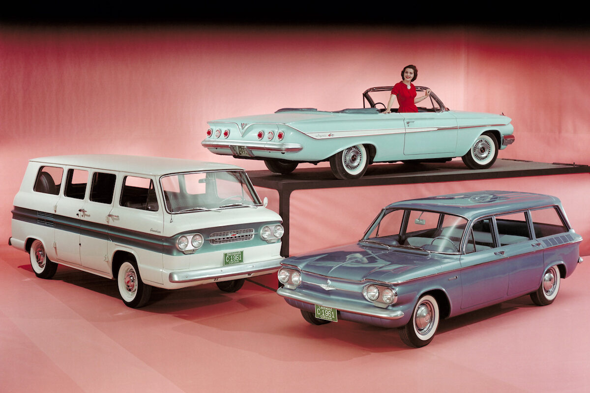 Chev rolet Corvair Greenbrier Sportswagon, Chevrolet Impala Convertible, Chevrolet Corvair Deluxe 700 Lakewood