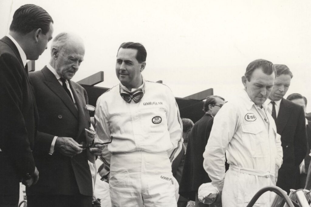 Jack Brabham with the 1966 Repco-Brabham BT19