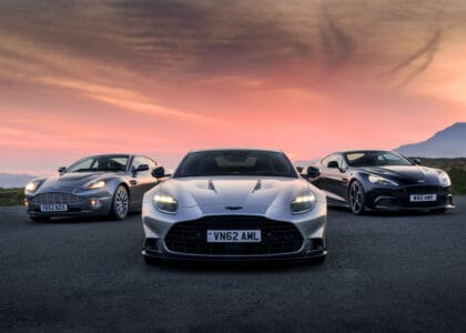 All three generations of Aston Martin Vanquish together