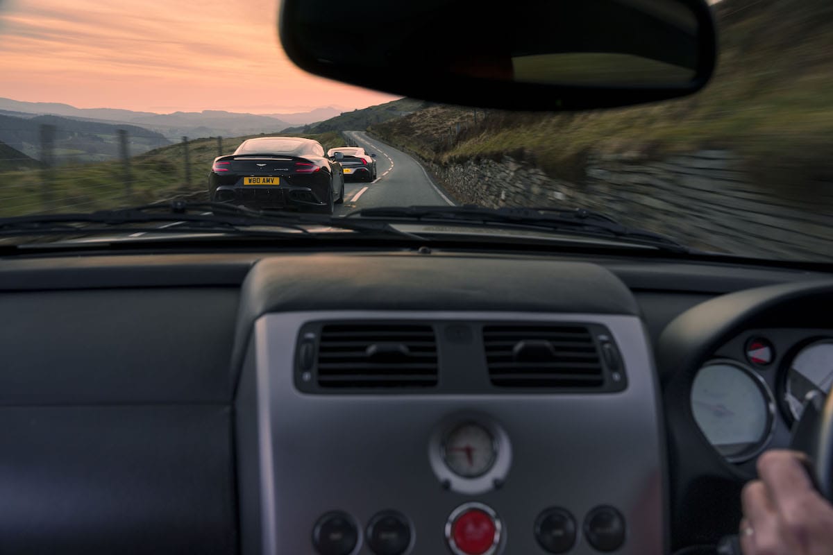 All three generations of Aston Martin Vanquish together