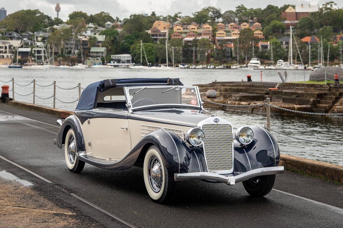 1936 Delage D6-70 Milord Cabriolet with coachwork by Figoni et Falaschi at 2026 Sydney Harbour Concours