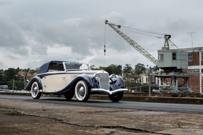1936 Delage D6-70 Milord Cabriolet with coachwork by Figoni et Falaschi at 2026 Sydney Harbour Concours