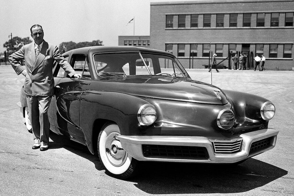 Preston Tucker with the Tucker 48 Torpedo