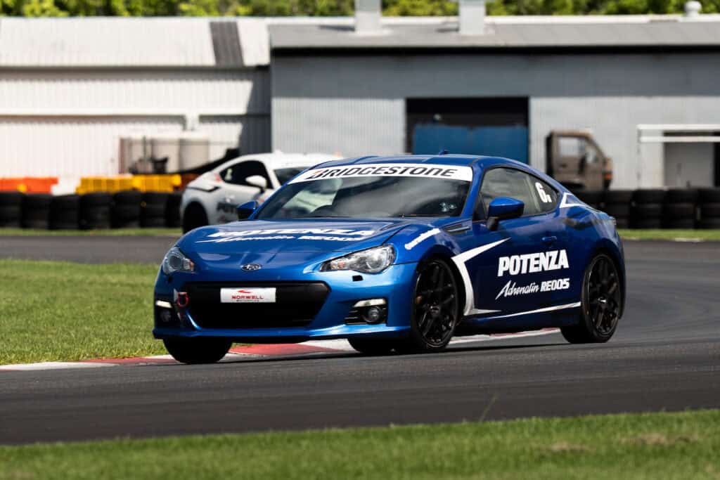 Subaru BRZ fitted with Bridgestone Potenza RE005 tyres