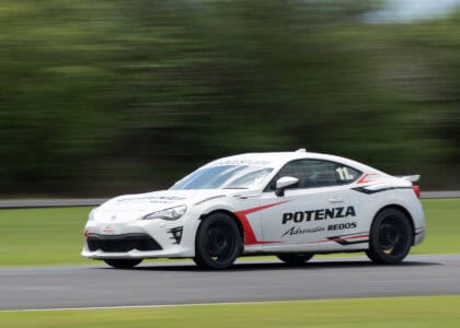 Toyota 86 fitted with Bridgestone Potenza RE005 tyres