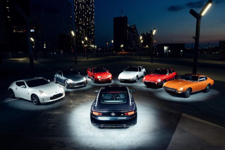 All seven Nissan Z generations