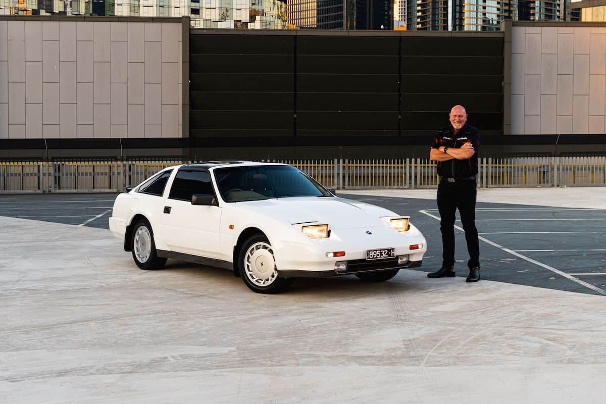 Mark Todd standing next to his 1989 Nissan 300ZX (Z31) California