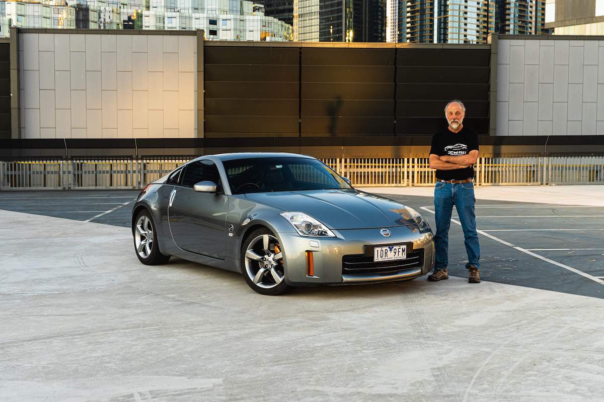 Rod Thomson standing next to his 2006 Nissan 350Z Track
