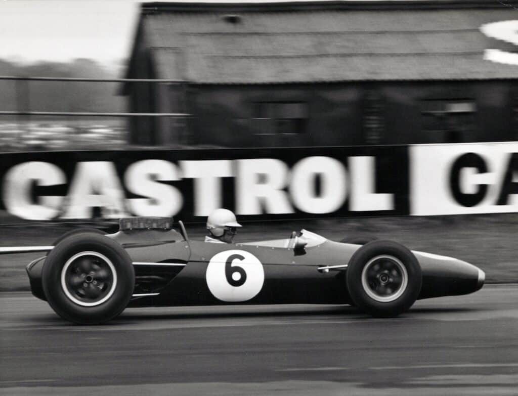 Jack Brabham at Goodwood, Easter_Monday, 15th April 1963. Ph. by Goodwood
