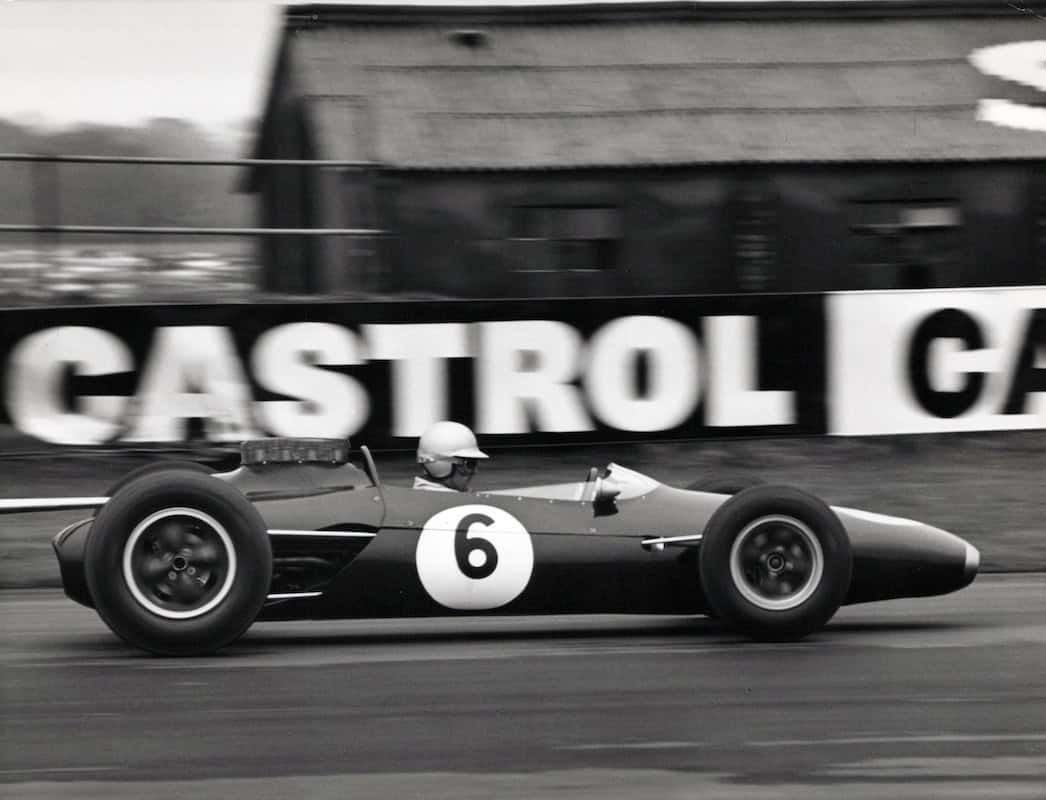 Jack Brabham at Goodwood, Easter_Monday, 15th April 1963. Ph. by Goodwood
