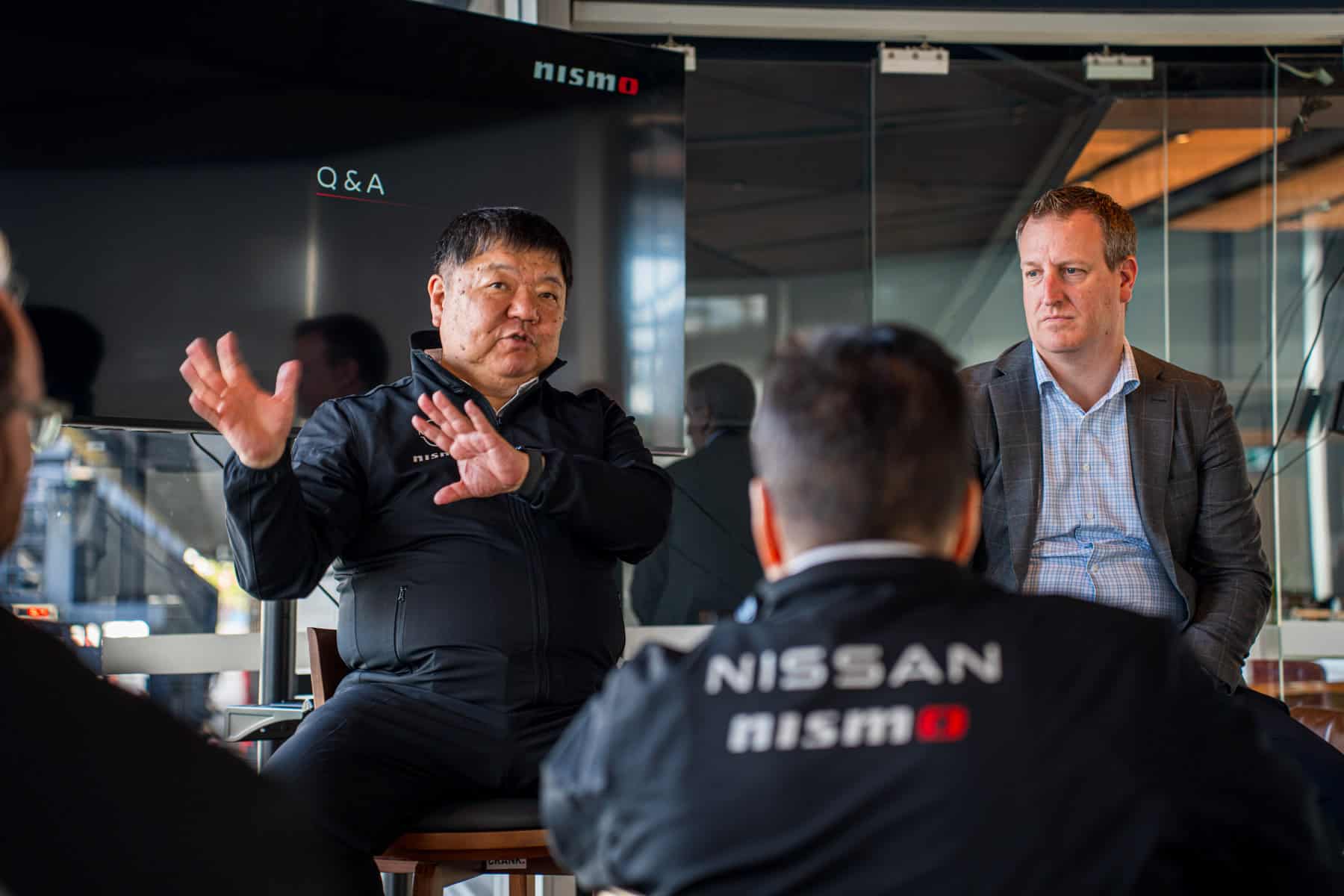 Yutaka Sanada from Nismo and Michael Hill from Nissan Oceania