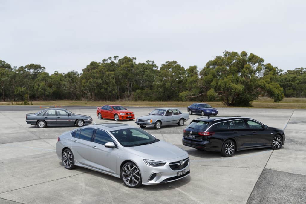 Holden Commodore lineup at Lang Lang