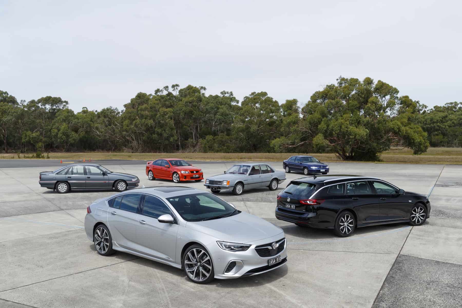 Holden Commodore lineup at Lang Lang