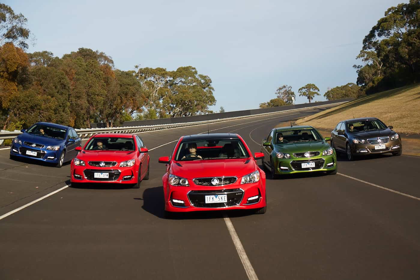 Holden Commodore lineup at Lang Lang