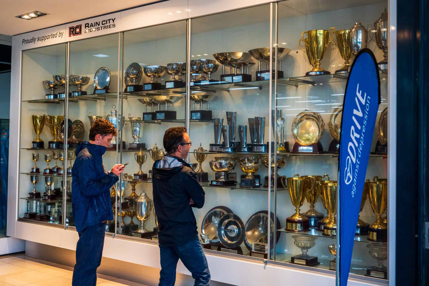 Trophies at Tickford Racing headquarters