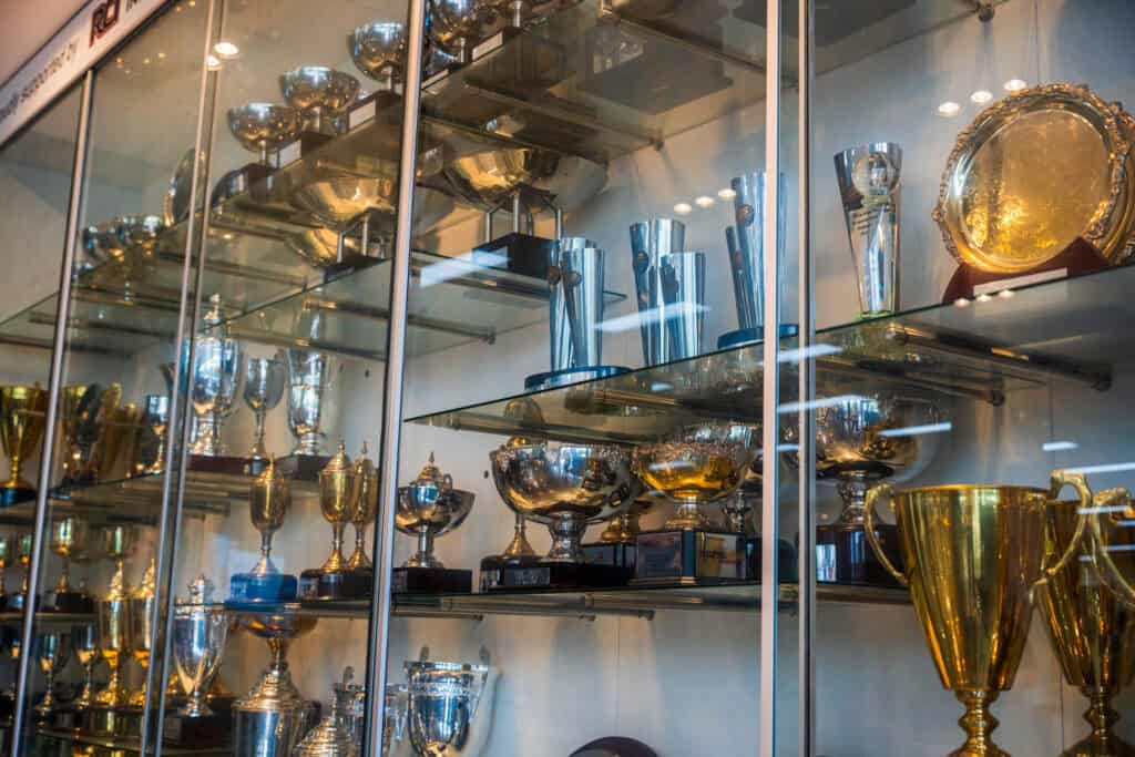 Trophies at Tickford Racing headquarters
