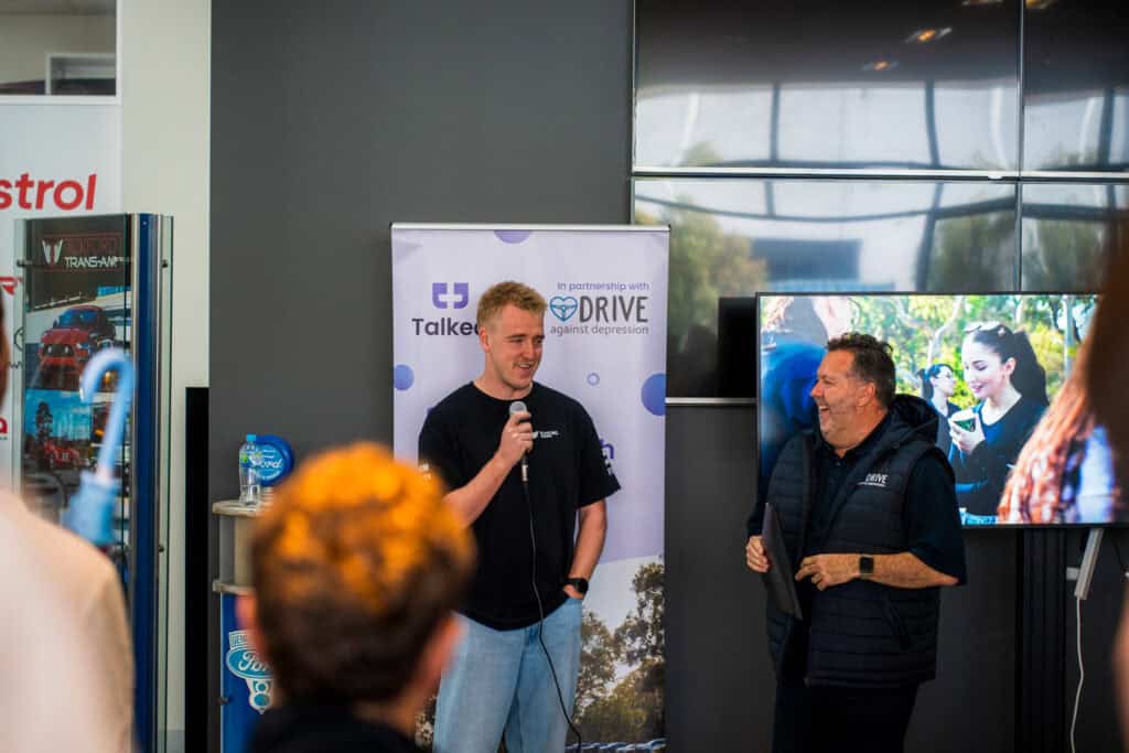 Speakers at Drive Against Depression's 2026 Melbourne Autumn Drive Day