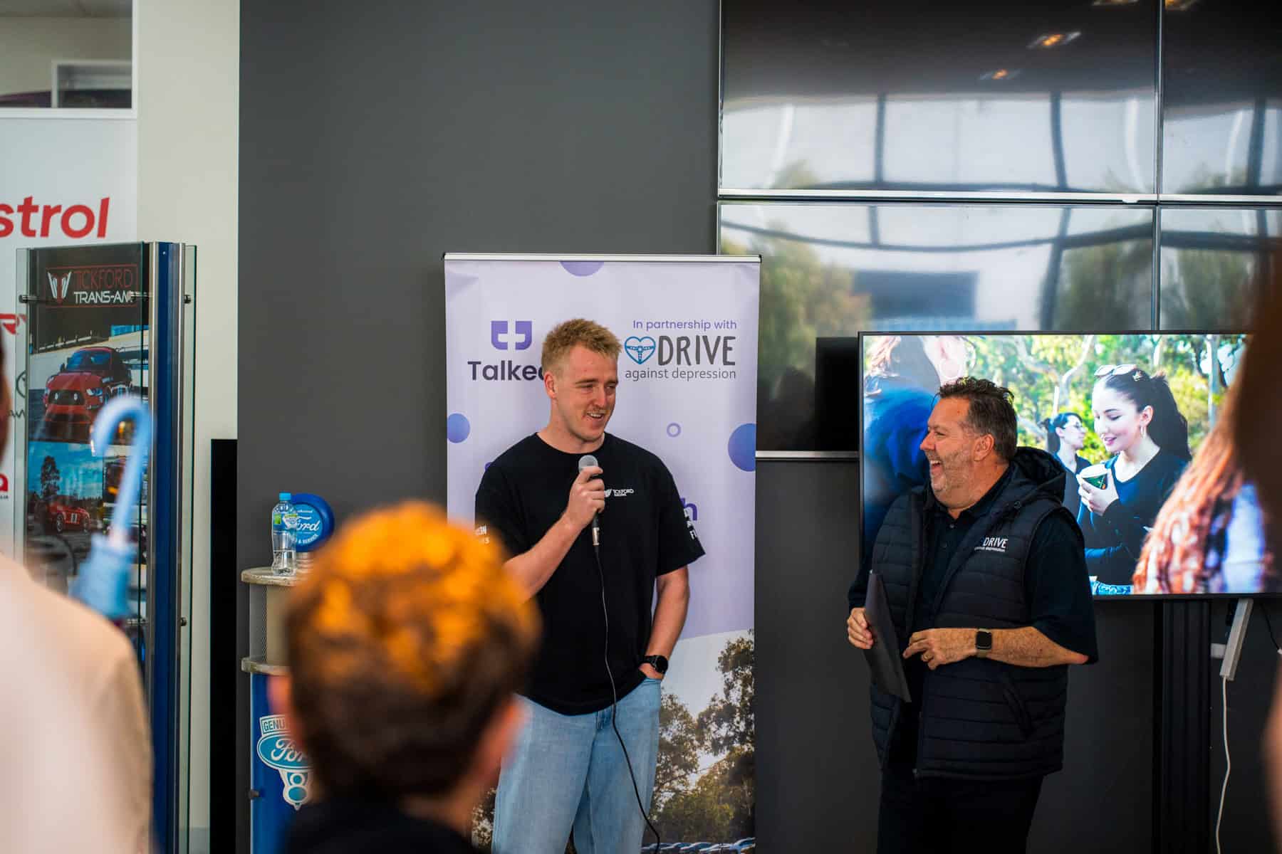 Speakers at Drive Against Depression's 2026 Melbourne Autumn Drive Day