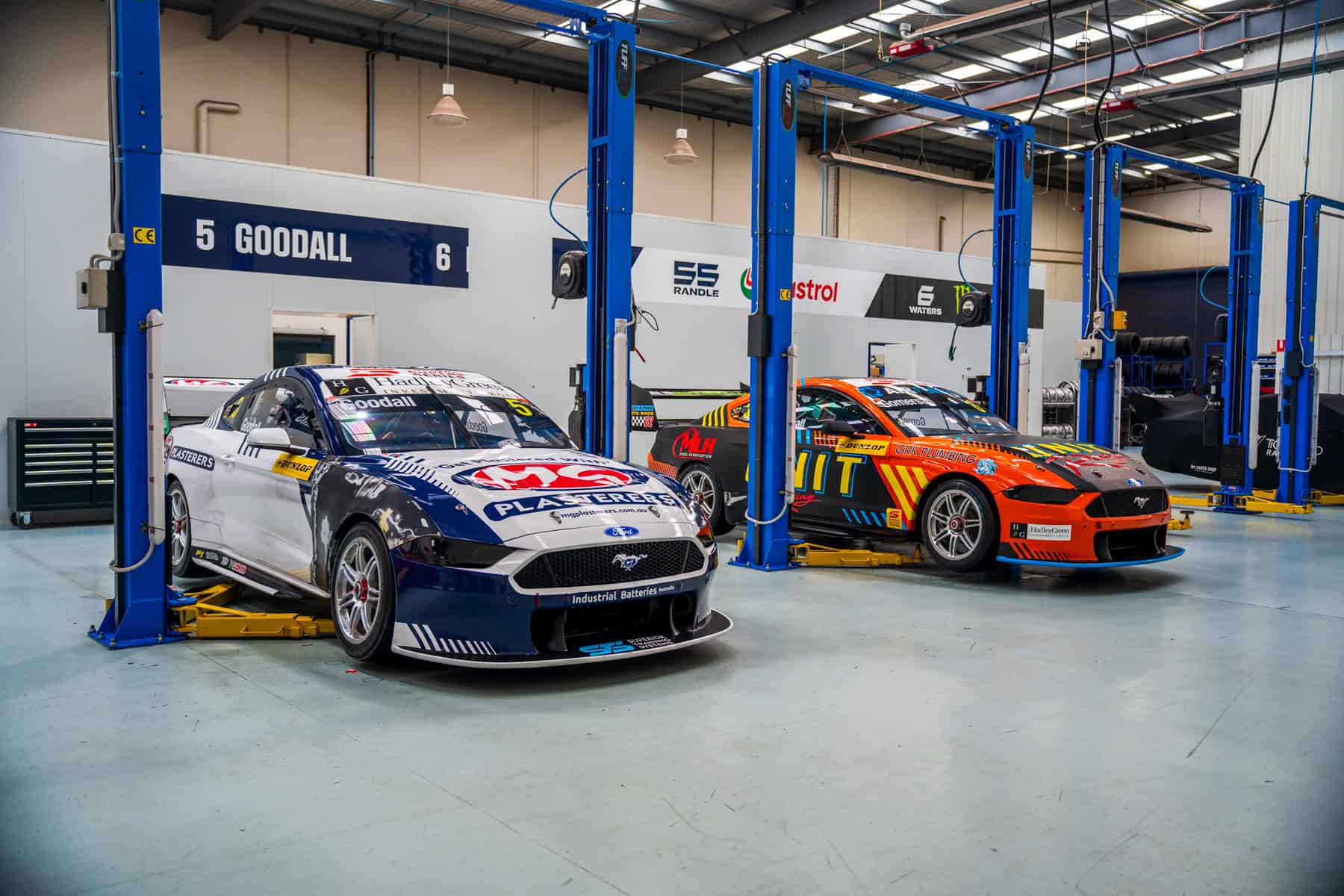 Ford Mustang Supercars at Tickford Racing headquarters