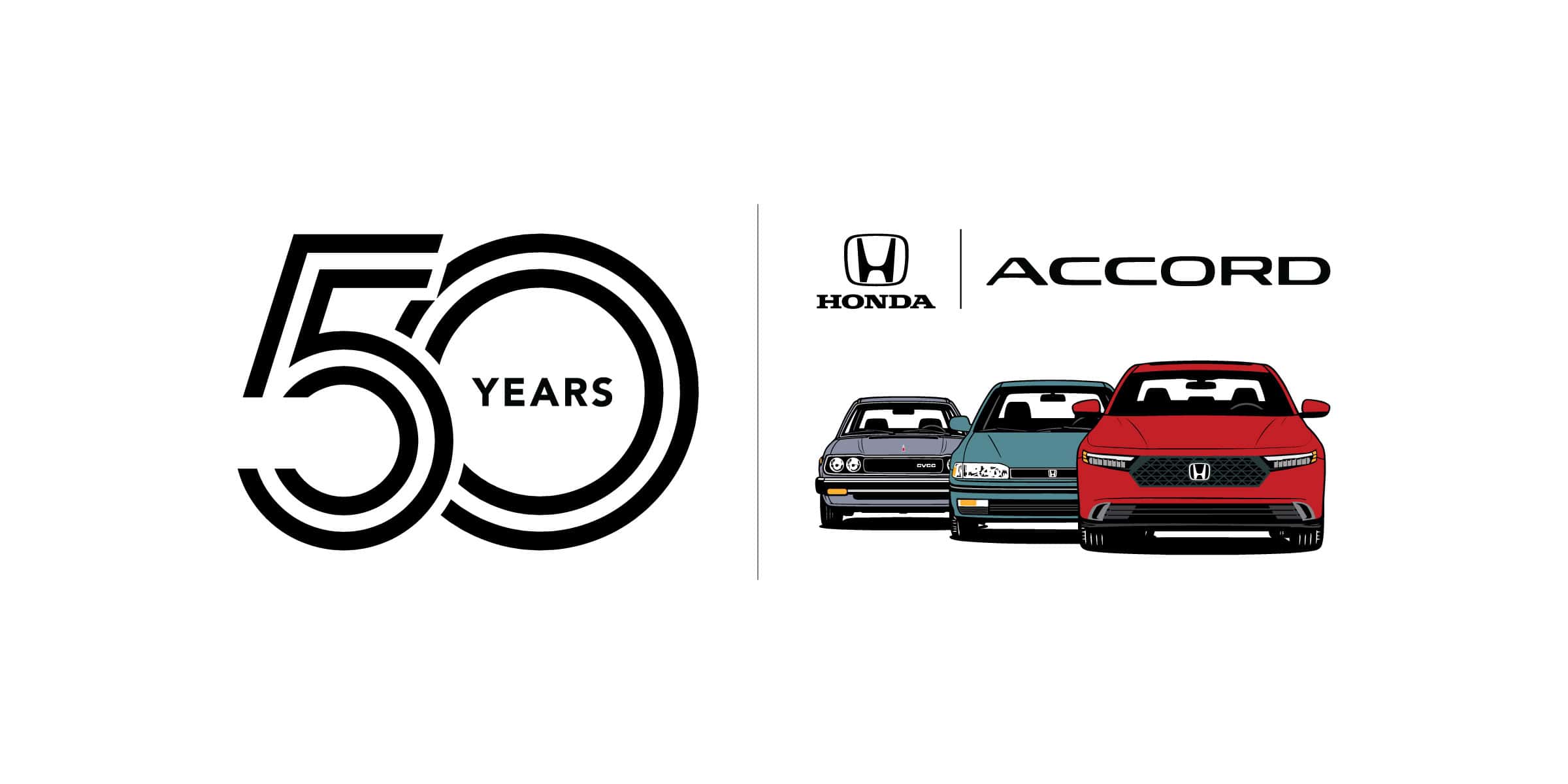 21 Honda Accord 50th Anniversary Logo_Secondary - White
