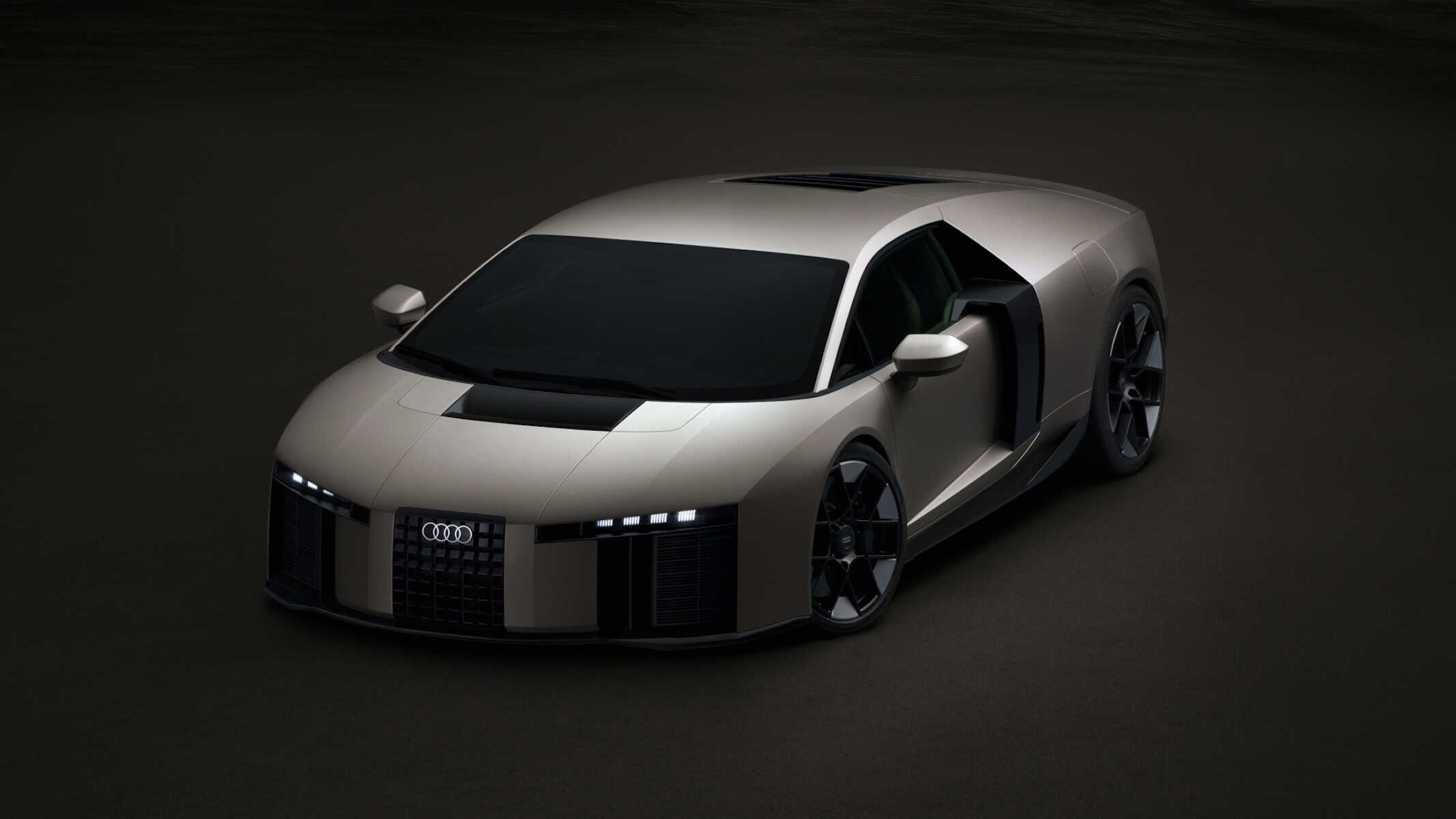 Audi Nuvolari Titanium, static studio shot, exterior, three-quarter front view