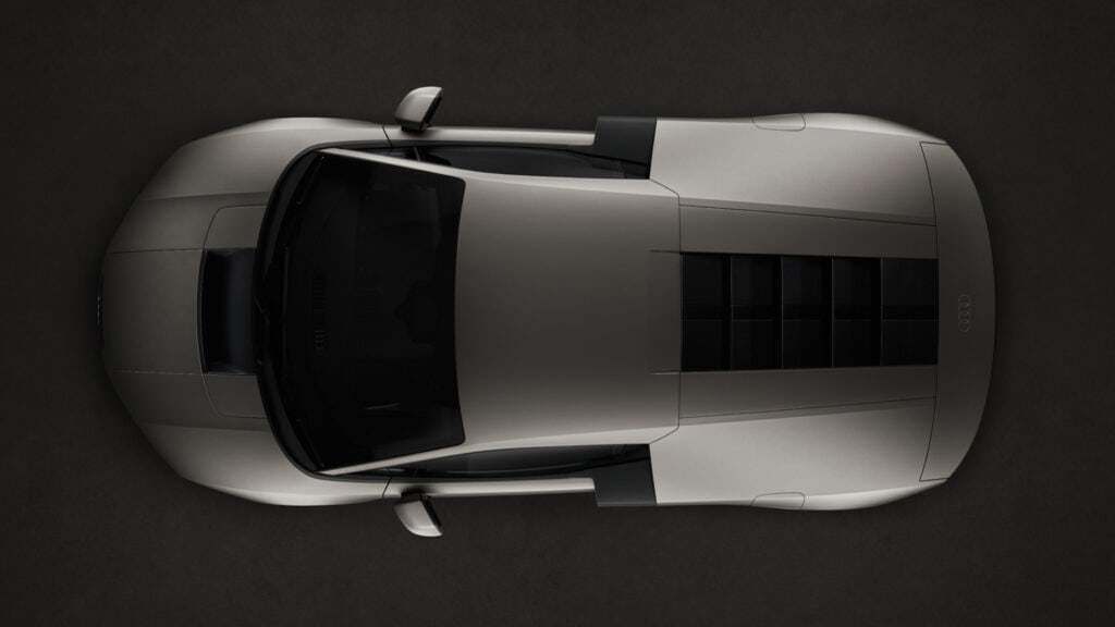 Audi Nuvolari Titanium, static studio shot, exterior, top-down perspective