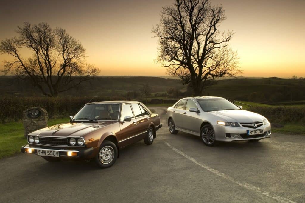 Two Honda Accords in the UK