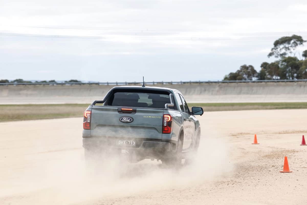 Ford Ranger driving at You Yangs Proving Ground