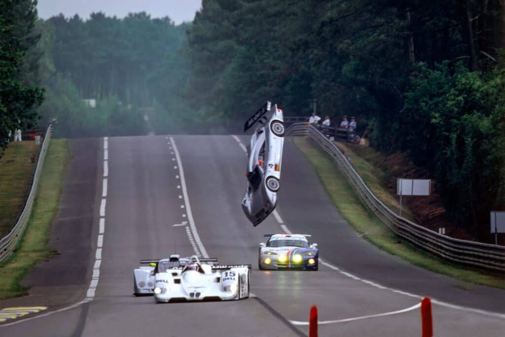 Mark Webber's crash at 1999 Le Mans in the Mercedes-Benz CLR