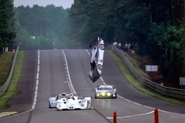Mark Webber's crash at 1999 Le Mans in the Mercedes-Benz CLR