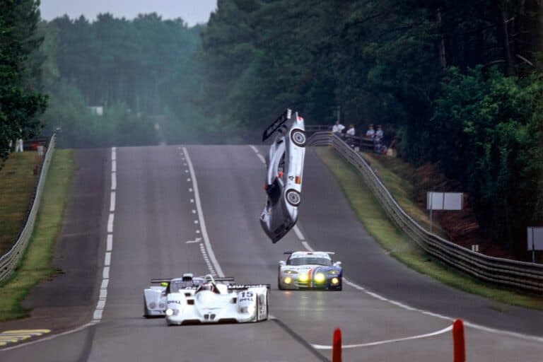 Mark Webber's crash at 1999 Le Mans in the Mercedes-Benz CLR