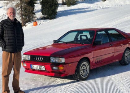 Peter Robinson with the Audi quattro