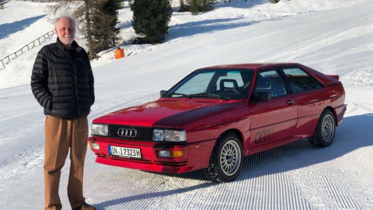 Peter Robinson with the Audi quattro