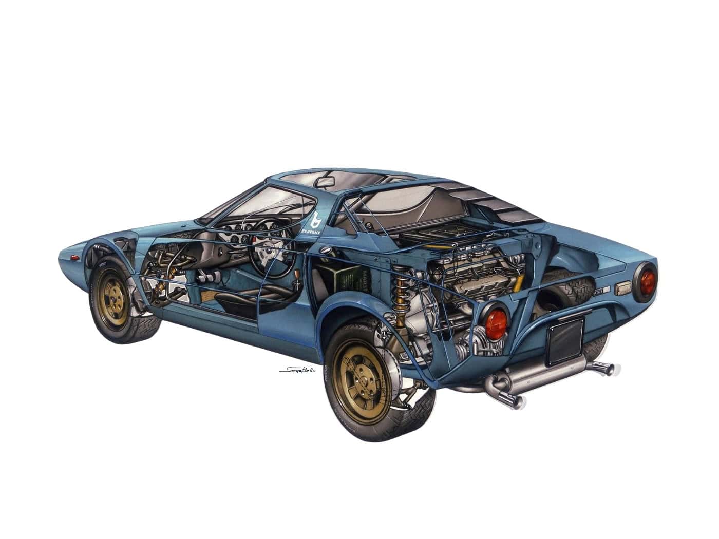 Lancia Stratos cutaway
