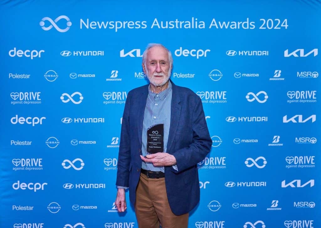 Peter Robinson newspress lifetime achievement award 2024