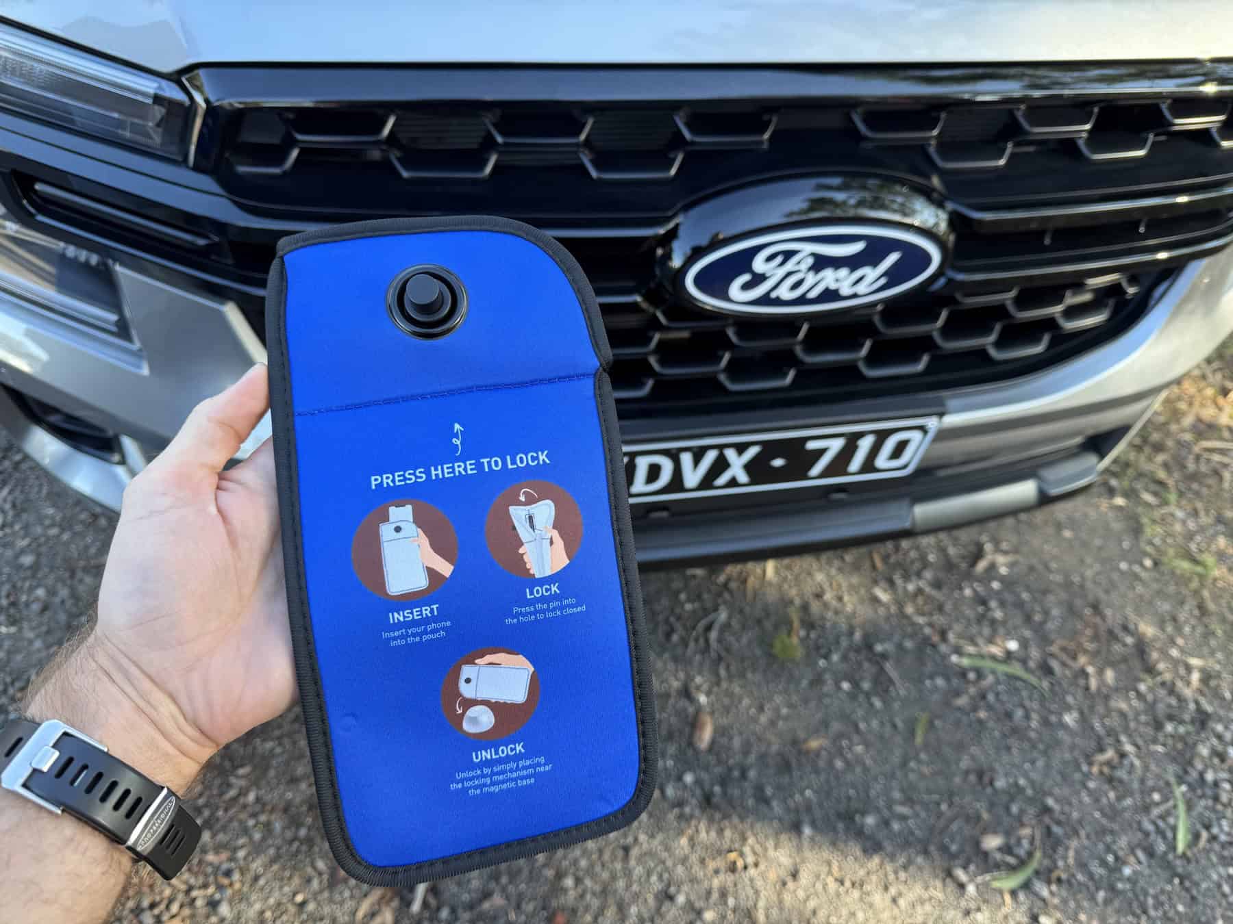 Phone locker at Ford You Yangs Proving Ground