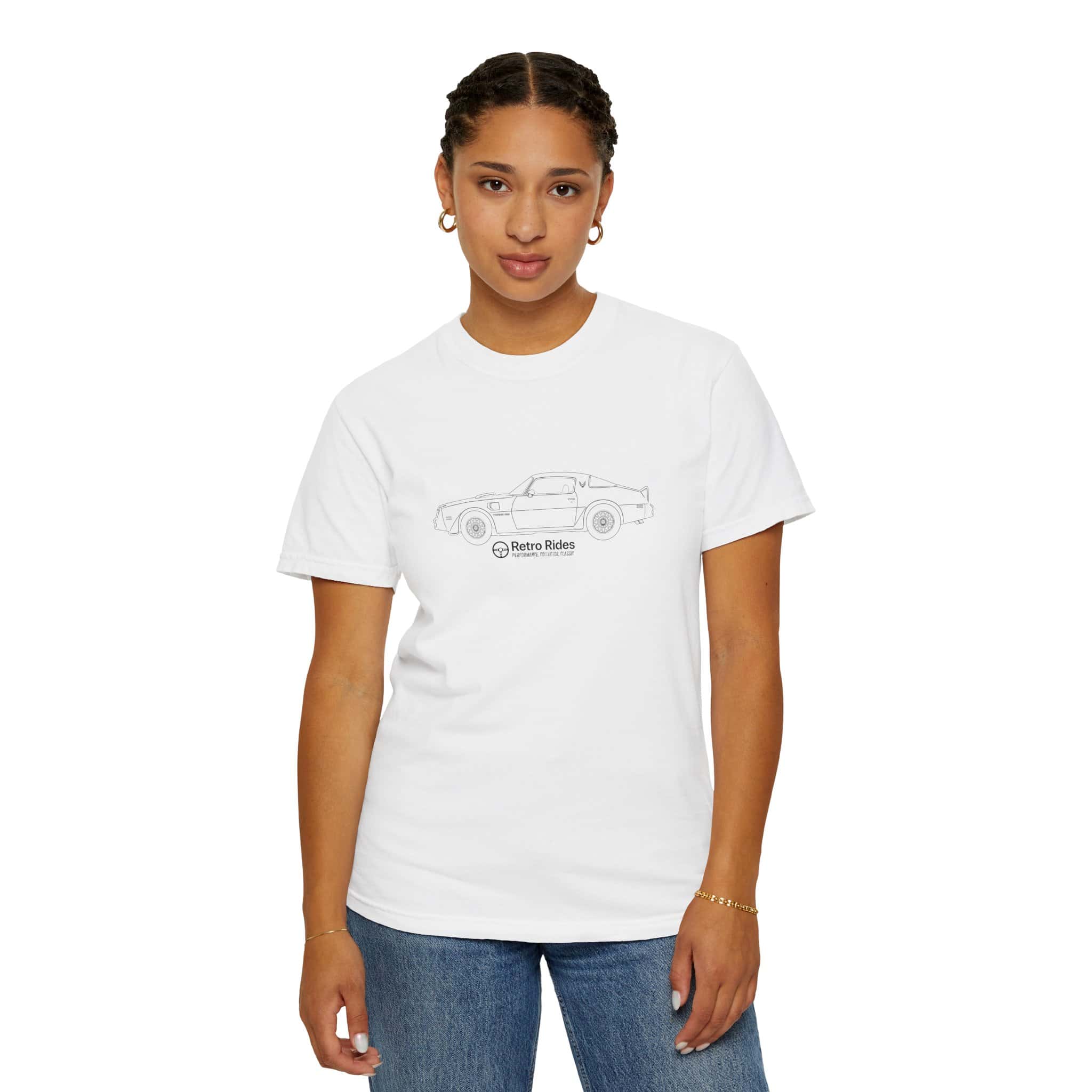 Classic Convertible Tee — 'Retro Riders' Lightweight Car Outline T-Shirt - Image 5