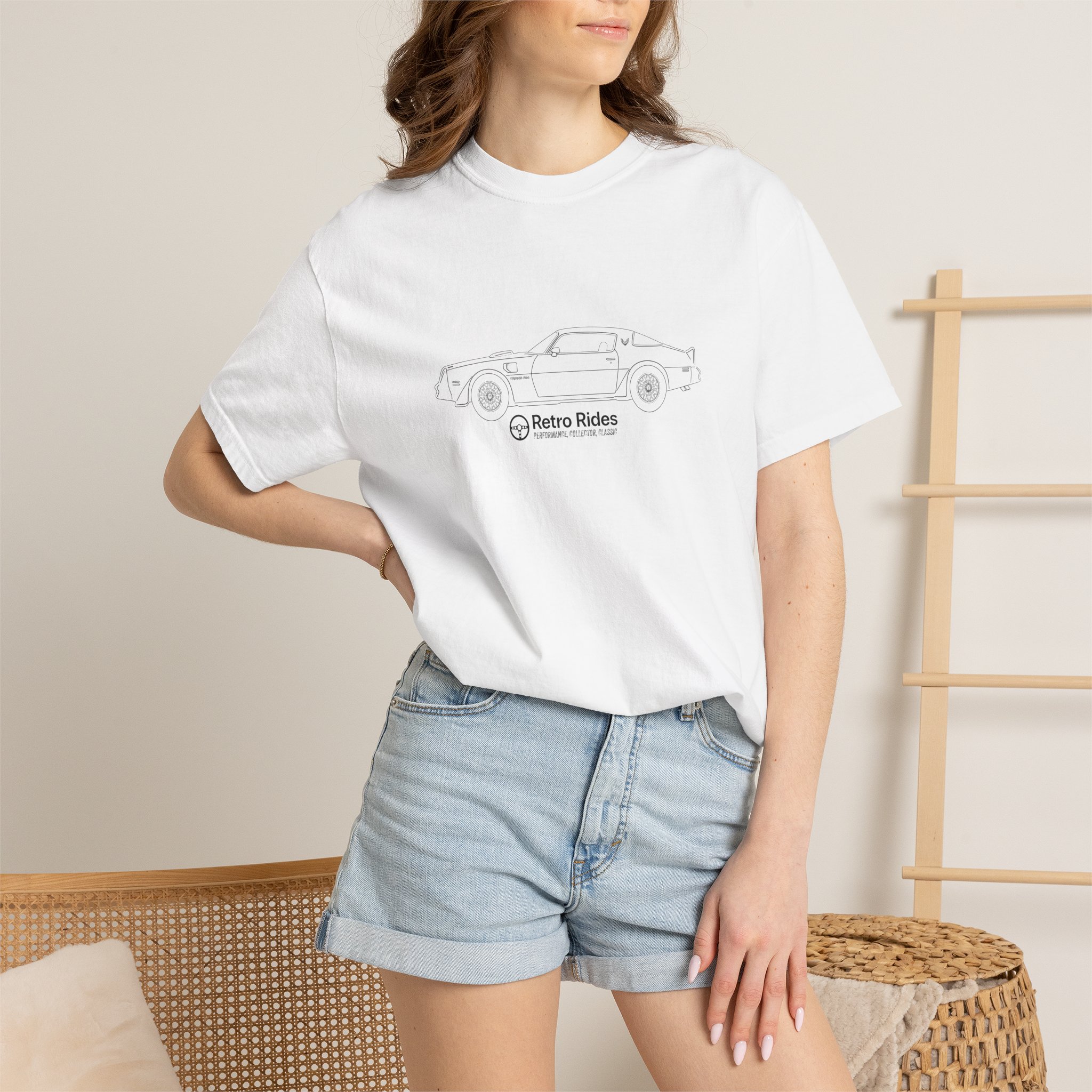 Classic Convertible Tee — 'Retro Riders' Lightweight Car Outline T-Shirt - Image 4