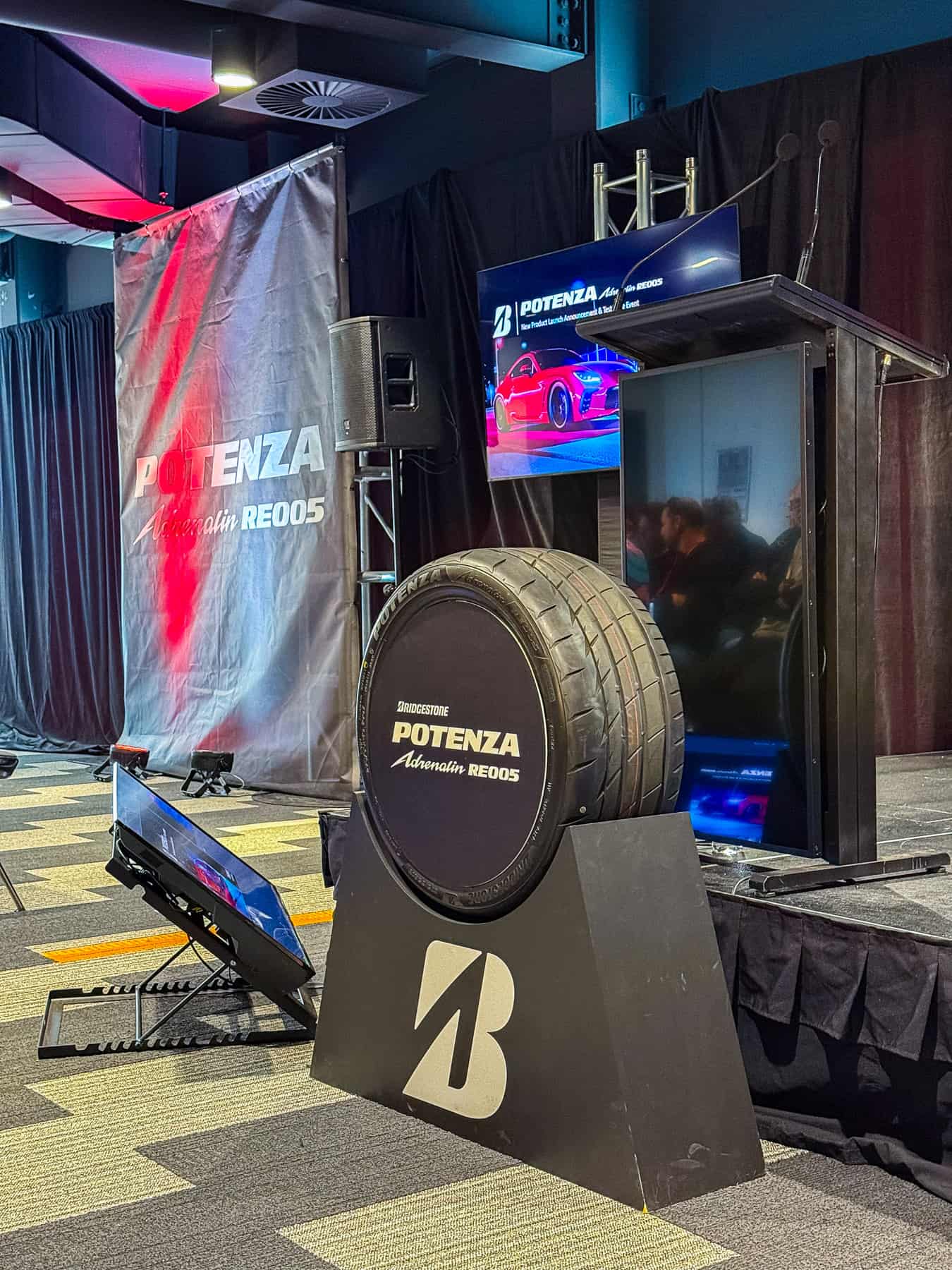 Bridgestone Potenza Adrenalin RE005 tyres on display