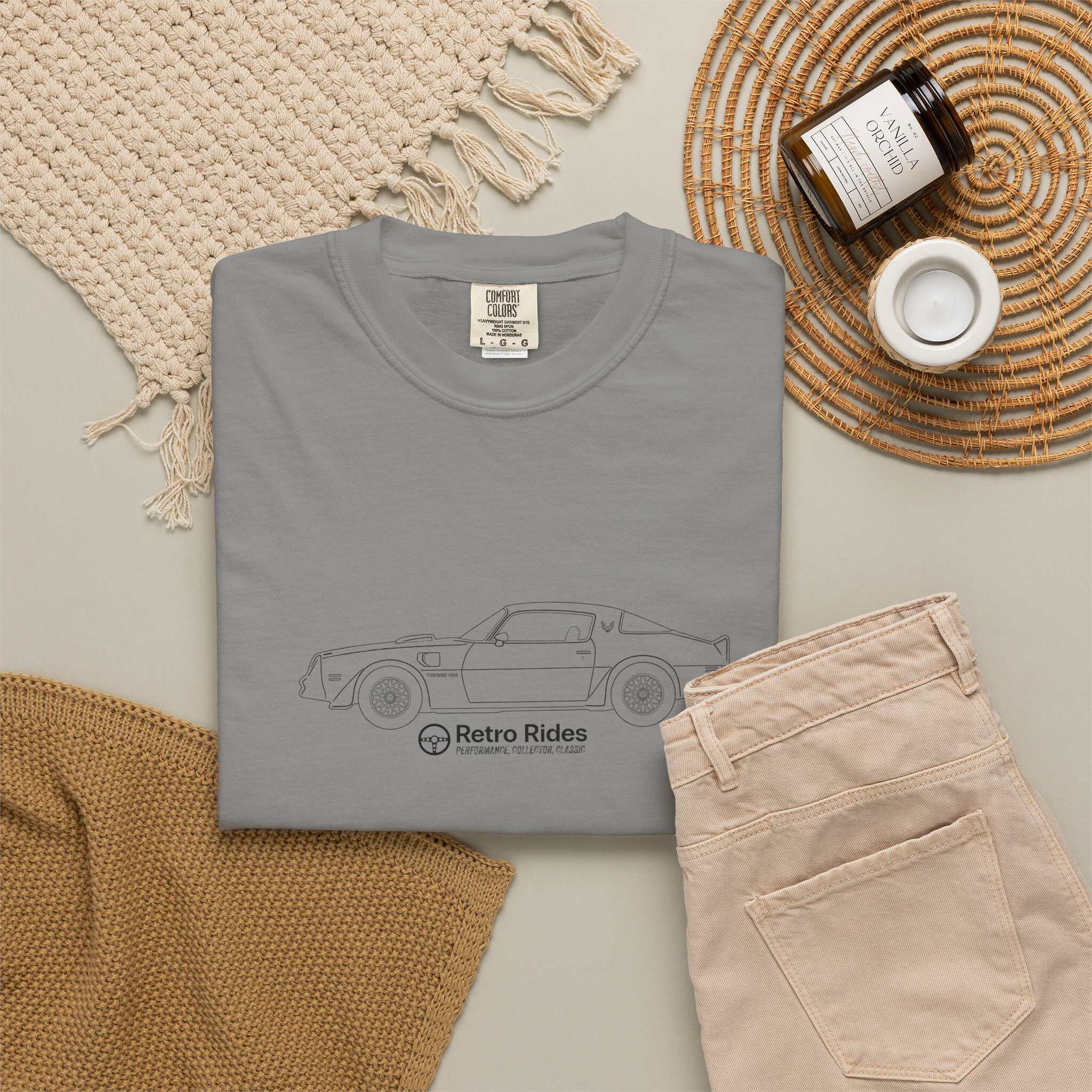 Classic Convertible Tee — 'Retro Riders' Lightweight Car Outline T-Shirt - Image 36