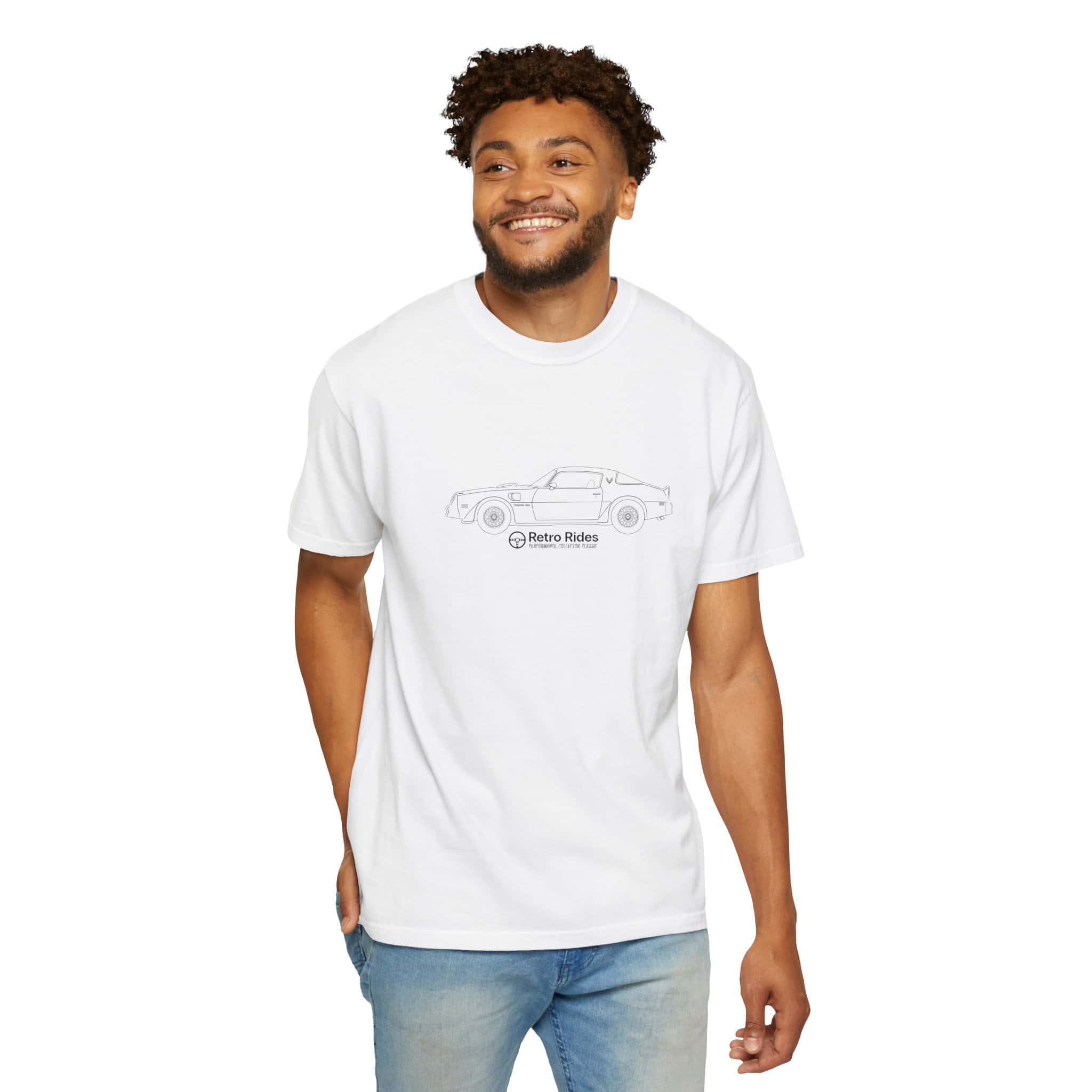 Classic Convertible Tee — 'Retro Riders' Lightweight Car Outline T-Shirt - Image 6