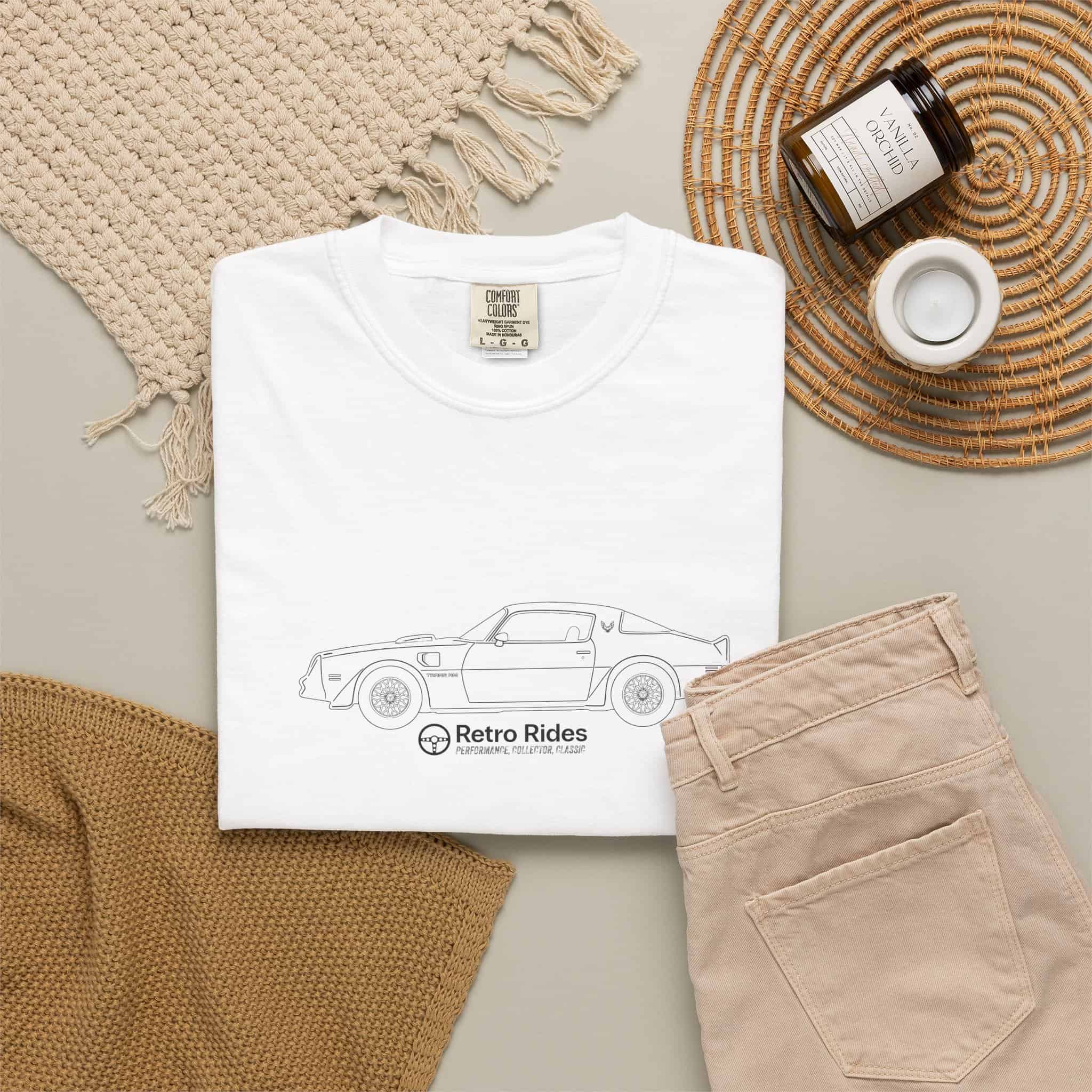 Classic Convertible Tee — 'Retro Riders' Lightweight Car Outline T-Shirt - Image 9