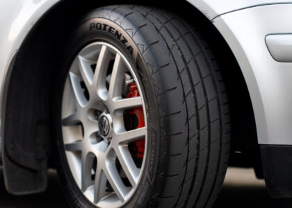 2003 Volkswagen Golf GTI with Bridgestone Potenza Adrenalin RE005 Enliten tyres