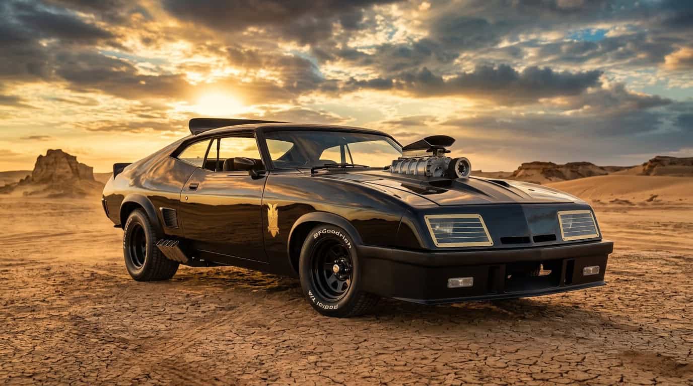 The iconic “Pursuit Special Interceptor” from Mad Max (1979), recreated by Mad Max Factory with screen‑accurate detailing and the raw mechanical presence that made the vehicle a global cinema icon.