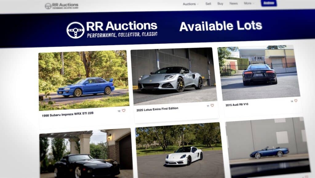 RR Auctions homepage no date