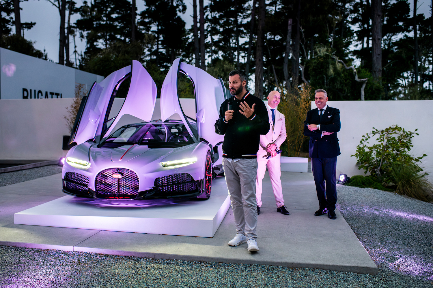 Mate Rimac, CEO of Bugatti Rimac, welcomed the guests alongside Sascha Doering, COO of Bugatti of the Americas, and Hendrik Malinowski, Managing Director of Bugatti