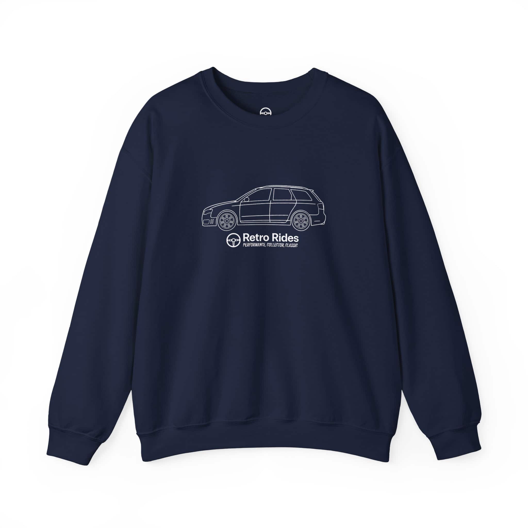 Retro Rides Crewneck Sweatshirt Audi RS4 Outline - Image 21