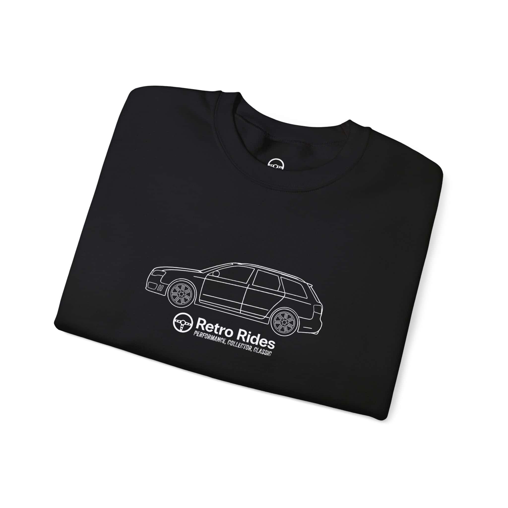 Retro Rides Crewneck Sweatshirt Audi RS4 Outline - Image 7